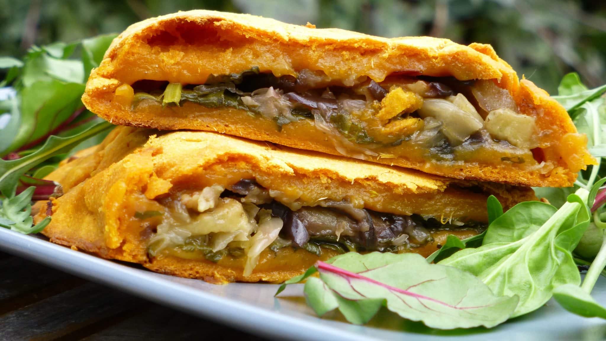 Saftiga piroger med sötpotatisdeg