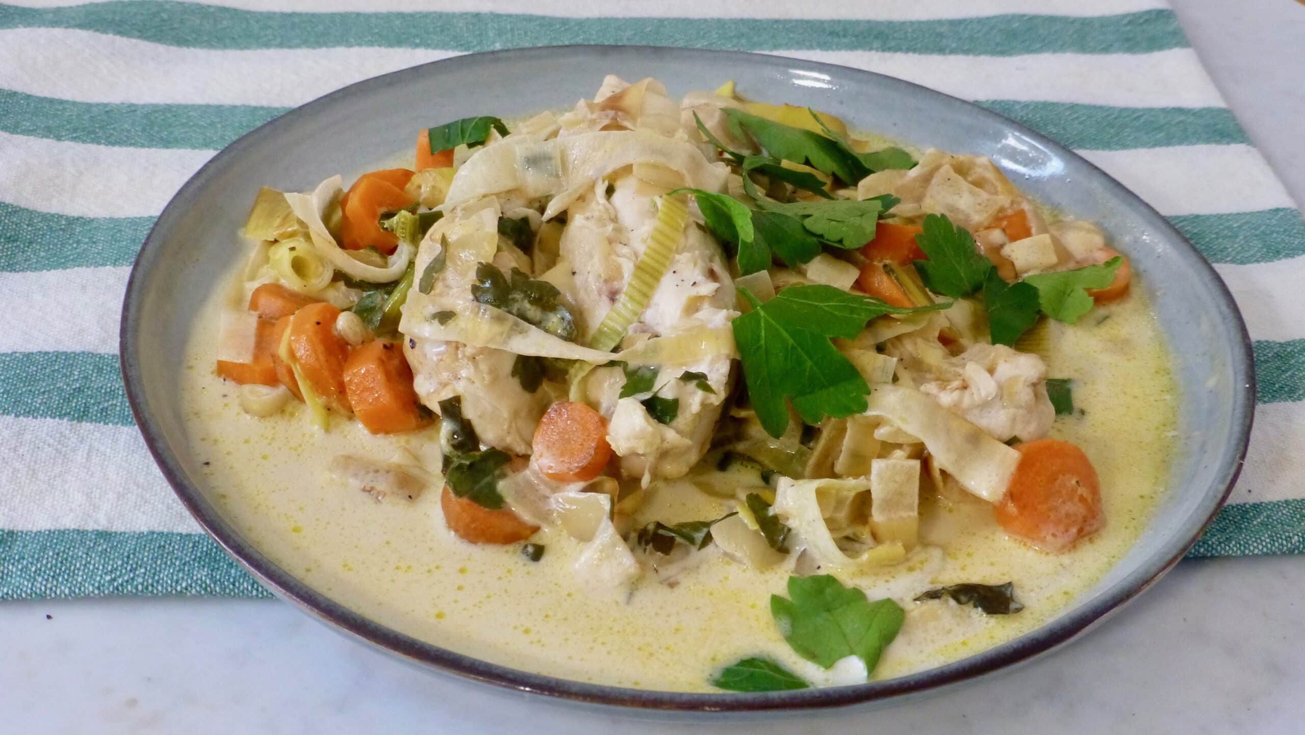 Kycklinggryta med purjolök och morötter (AIP & Paleo)