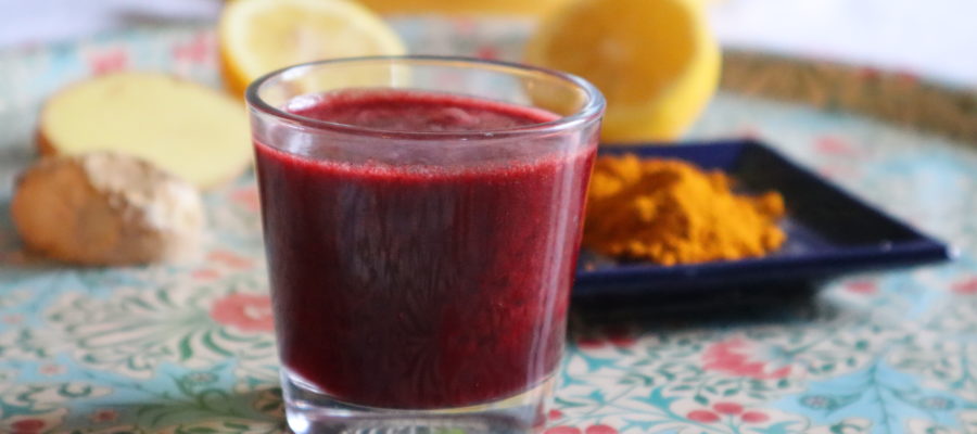 Blåbärsdryck med antiinflammatoriska ingredienser