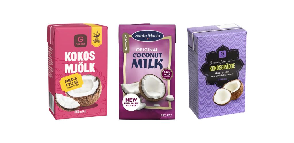 Kokosmjölk och kokosgrädde