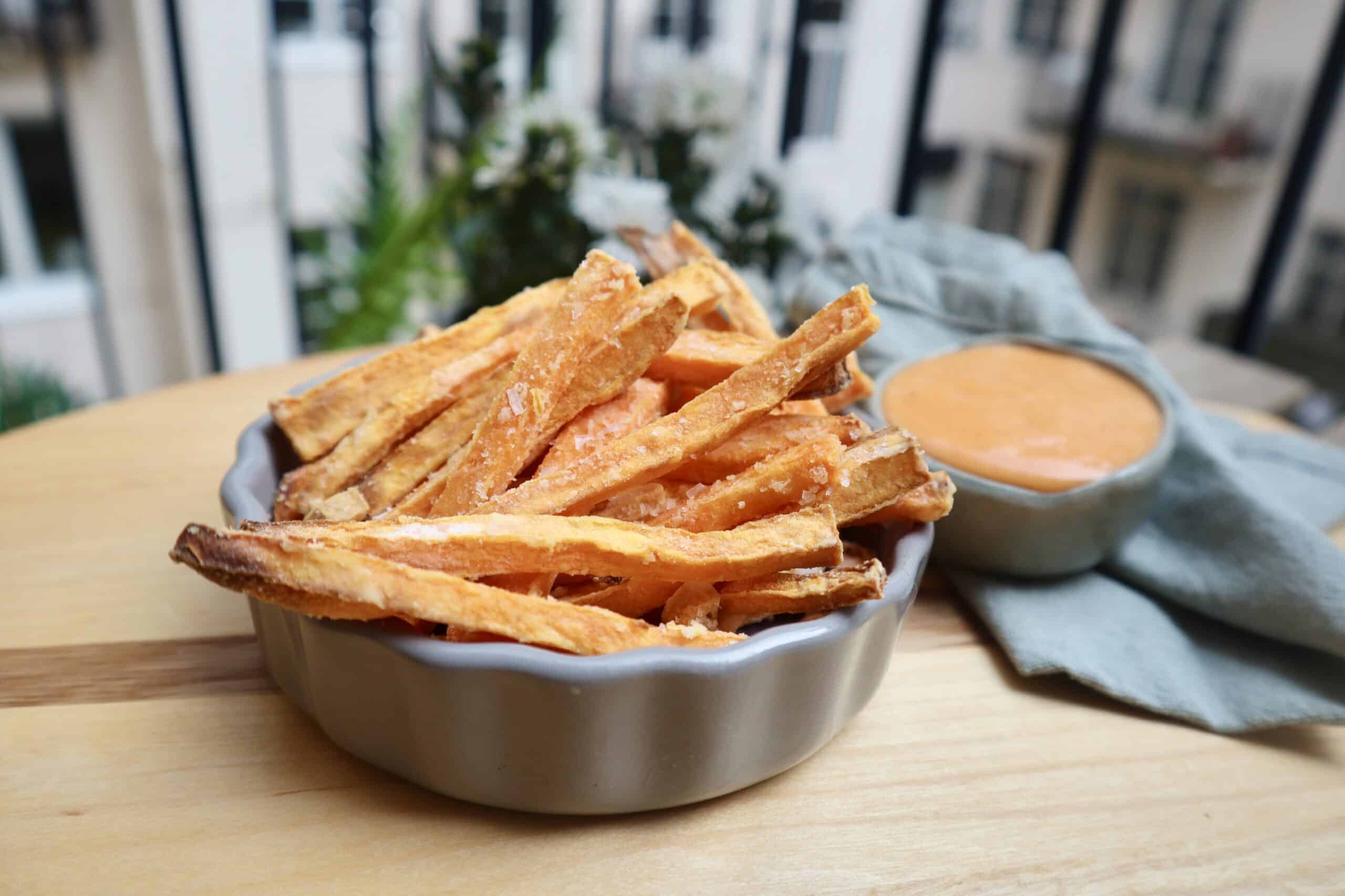 Sötpotatisstrips i airfryer