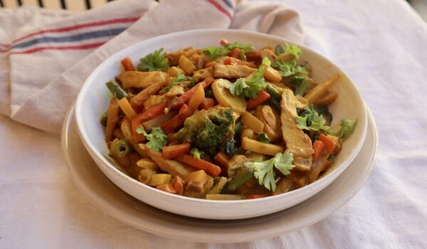 Kyckling curry med wokgrönsaker