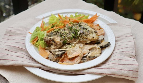 Kycklinggratäng med örtkrydda