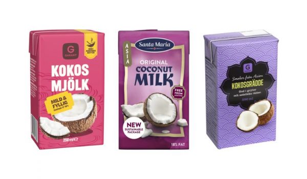 kokosgrädde och kokosmjölk sp