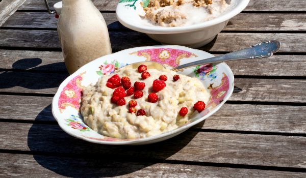 zucchinigröt med äpple och banan