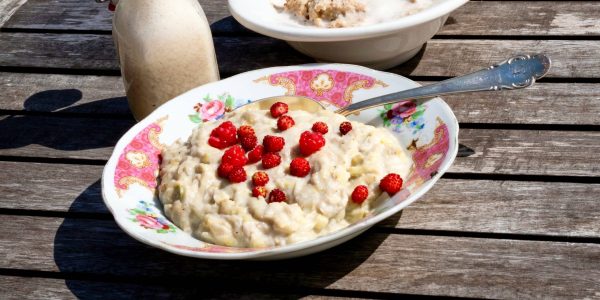 zucchinigröt med äpple och banan
